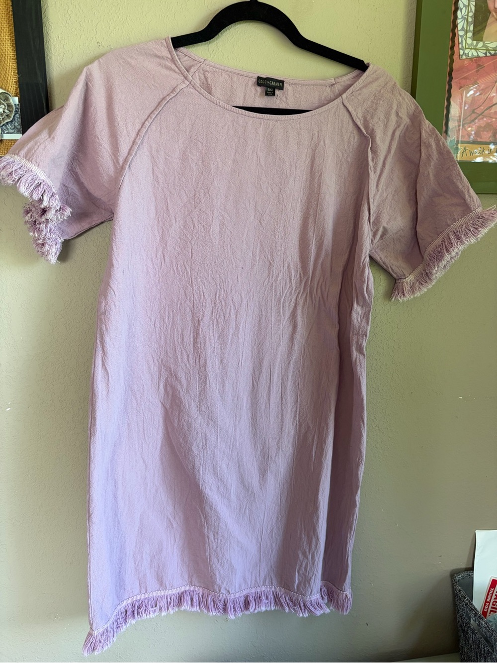 Coco + Carmen Mauve Lavender Textured Blouse Top Size S/M